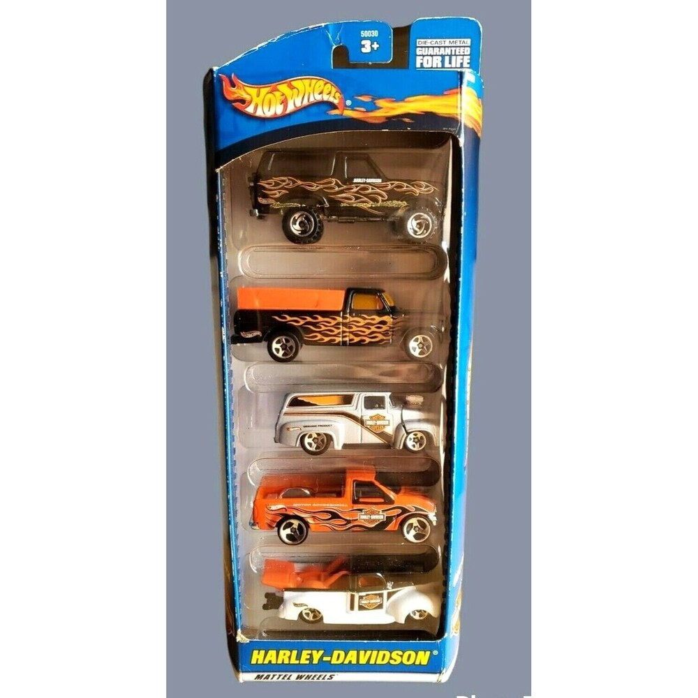 2000 Hot Wheels HARLEY-DAVIDSON Gift 5-Pack Die-Cast Cars #50030 1:64 NIP